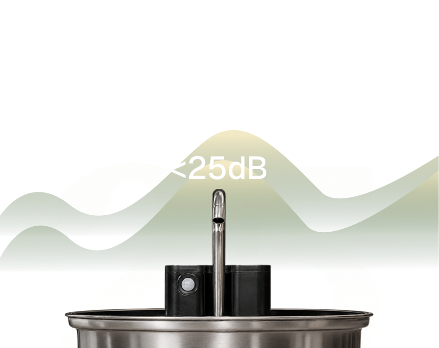 Unter 25 dB (stört nicht).